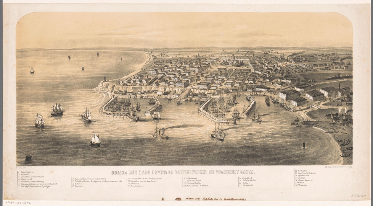 Hafen von Odessa von Carel Christiaan Antony Last