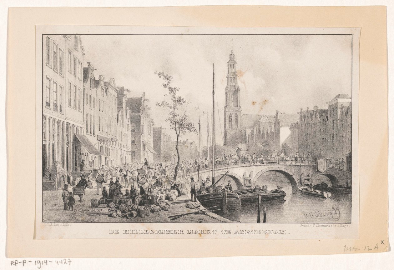 Hillegommermarkt bei der Reesluis in Amsterdam von Carel Christiaan Antony Last