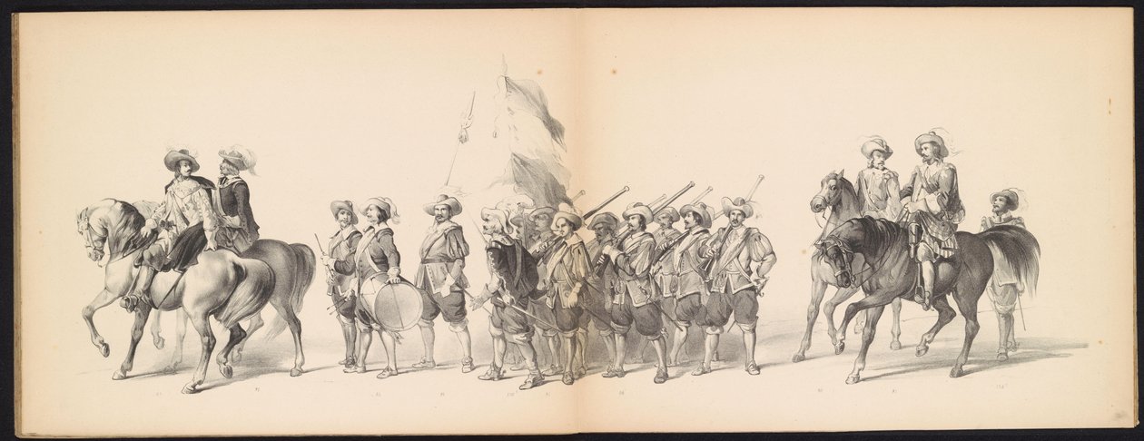 Maskerade der Leidener Studenten, 1850 (Tafel 10) von Carel Christiaan Antony Last