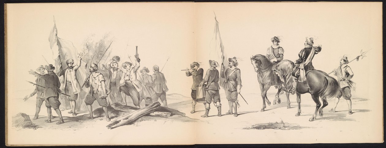 Maskerade der Leidener Studenten, 1850 (Platte 12) von Carel Christiaan Antony Last