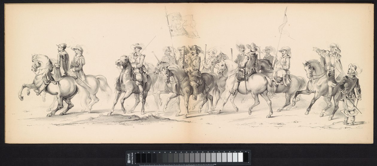 Maskerade der Leidener Studenten, 1850 (Platte 4) von Carel Christiaan Antony Last