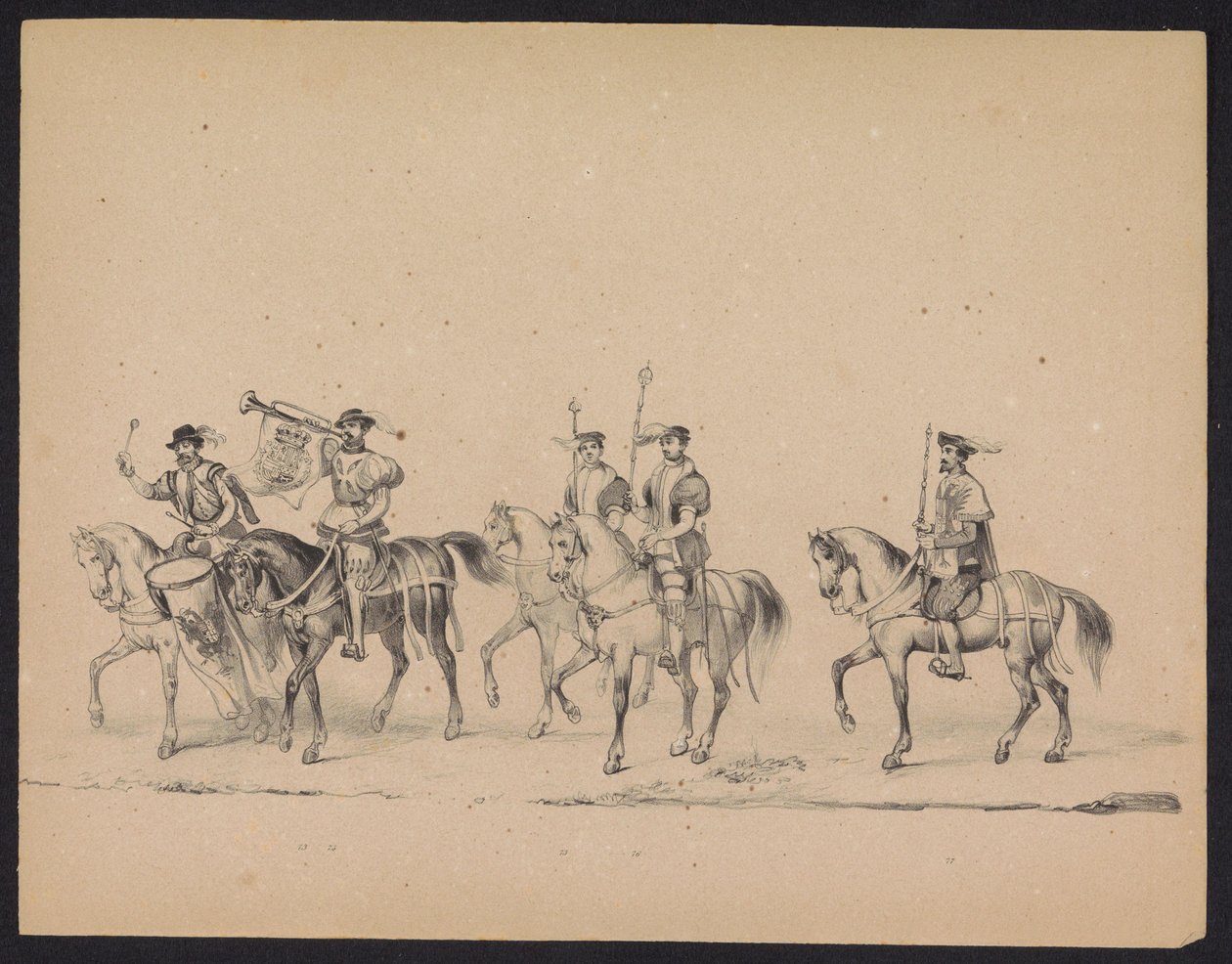Maskerade der Utrechter Studenten, 1846 (Tafel 13) von Carel Christiaan Antony Last
