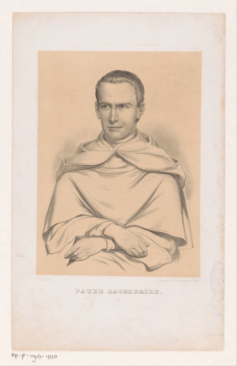 Porträt von Jean-Baptiste Henri Lacordaire von Carel Christiaan Antony Last