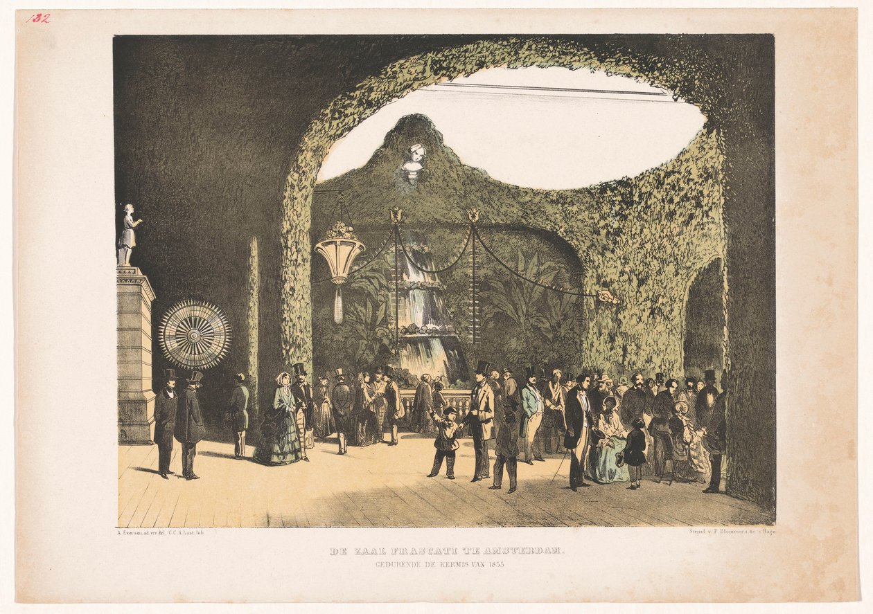 Saal in Frascati in Amsterdam 1855 von Carel Christiaan Antony Last