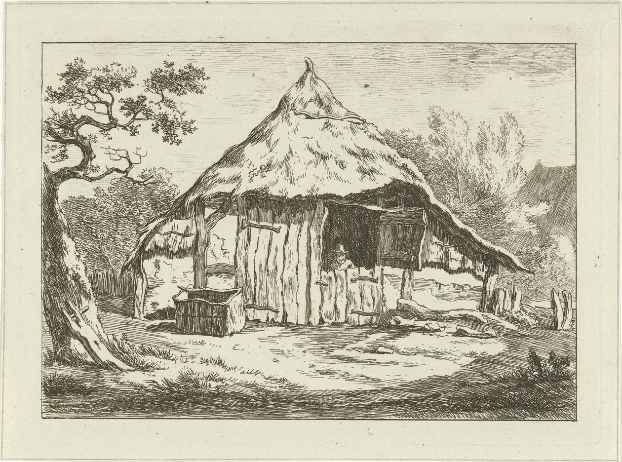 Bauernscheune mit offener Oberseite von Carel Lodewijk Hansen