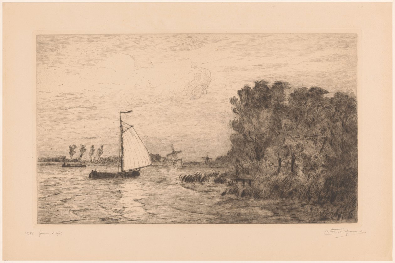 Ansicht der Vecht bei Weesp von Carel Nicolaas Storm van 