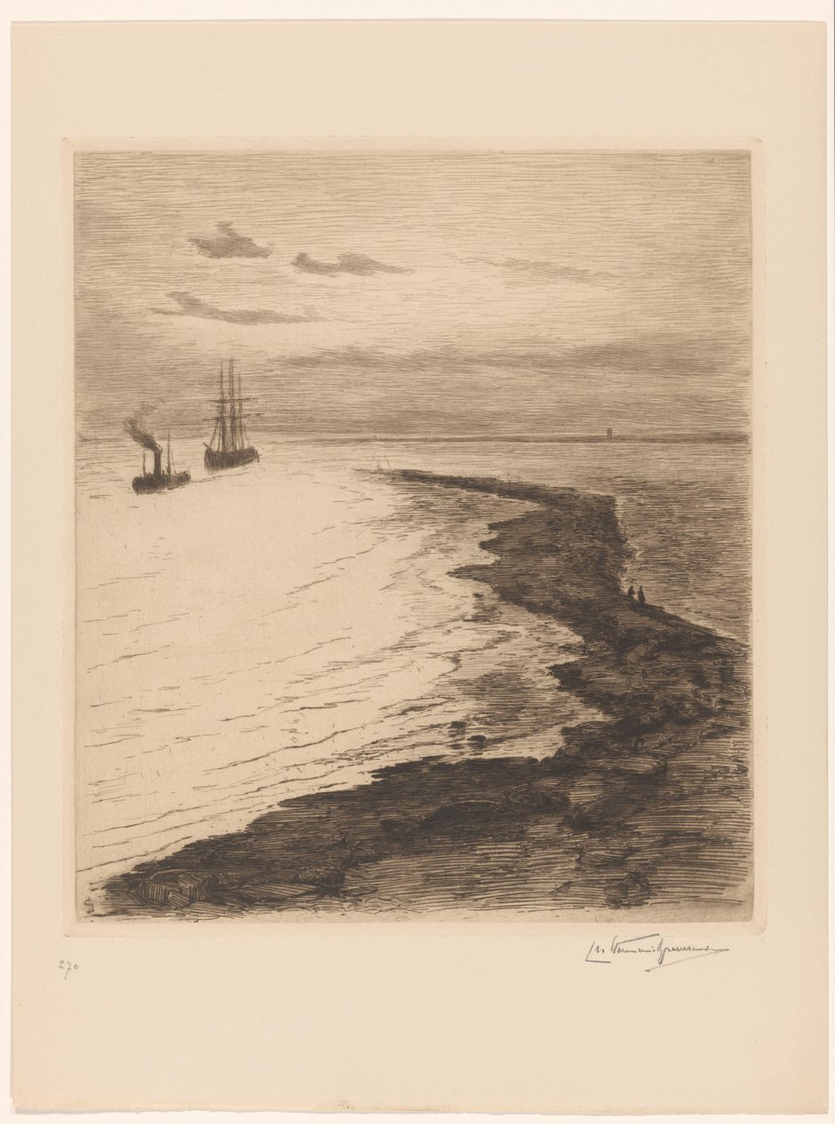 Eingang eines Hafens von Carel Nicolaas Storm van 