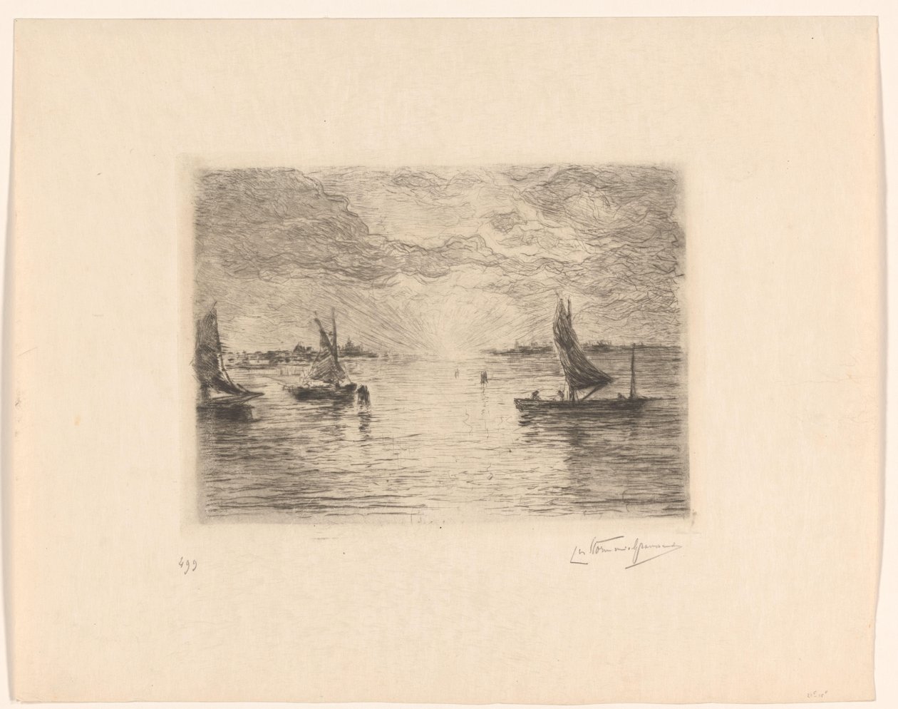Lagune bei Sonnenuntergang von Carel Nicolaas Storm van 