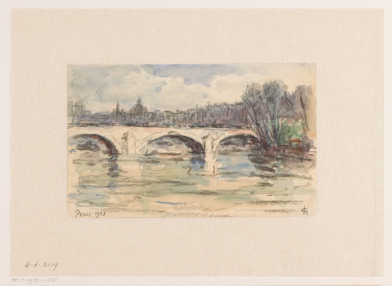 Brücke über die Seine, Paris von Carel Nicolaas Storm van 