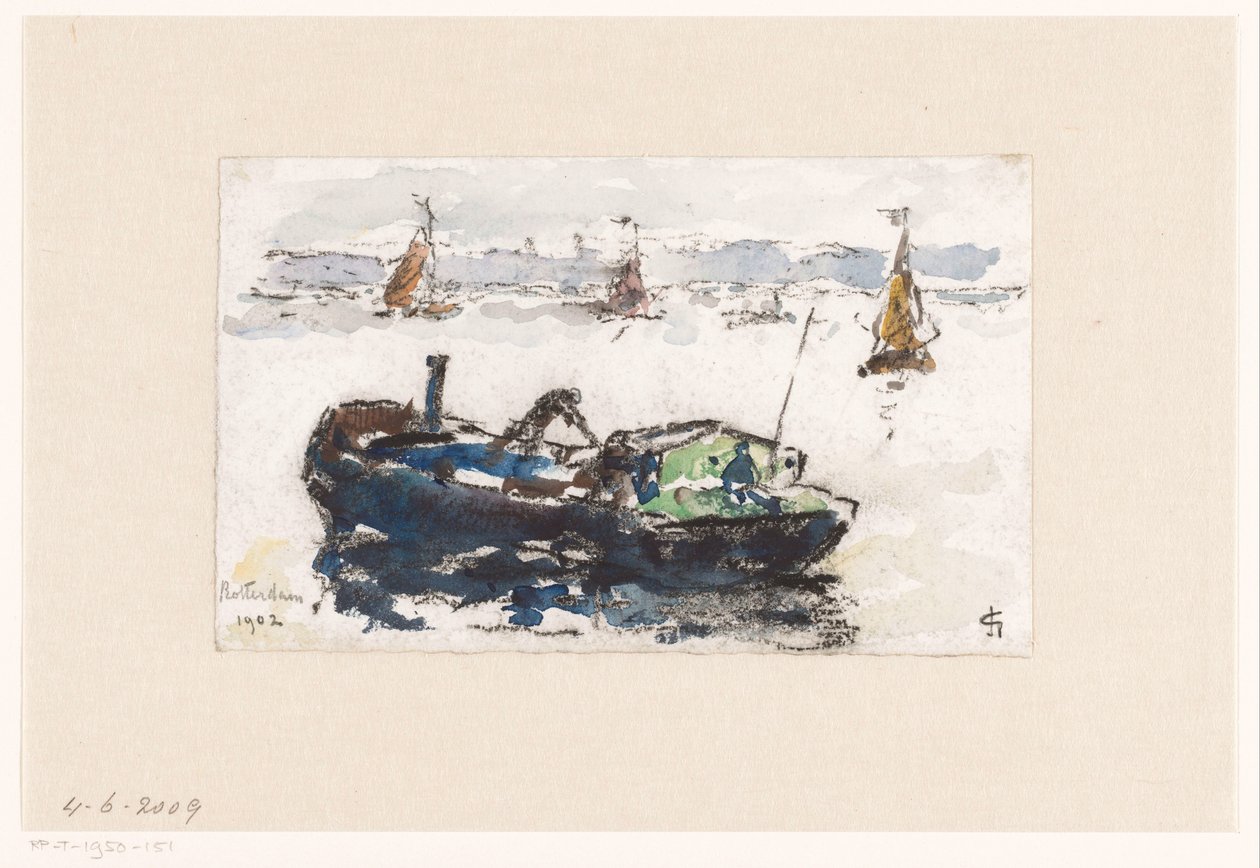 Ansicht der Maas bei Rotterdam von Carel Nicolaas Storm van 