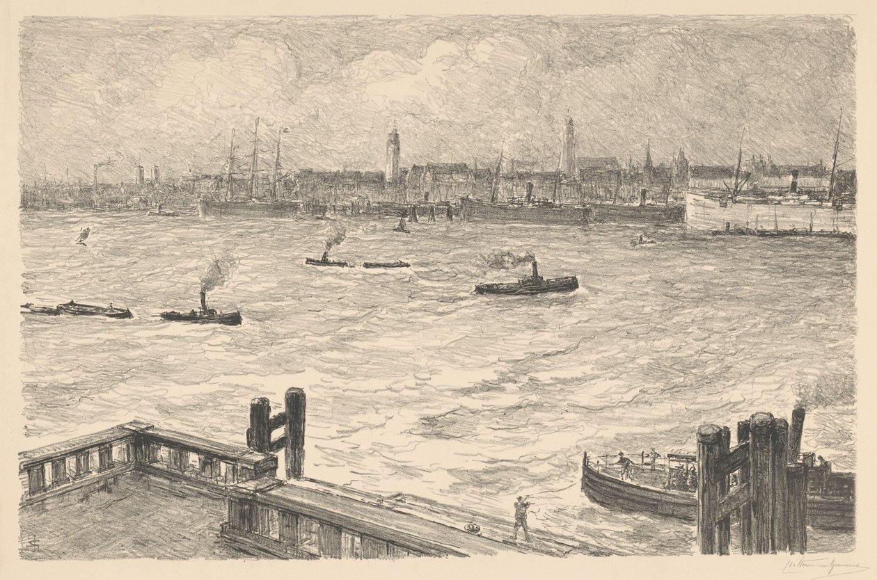 Hafen in Hamburg von Carel Nicolaas Storm van 