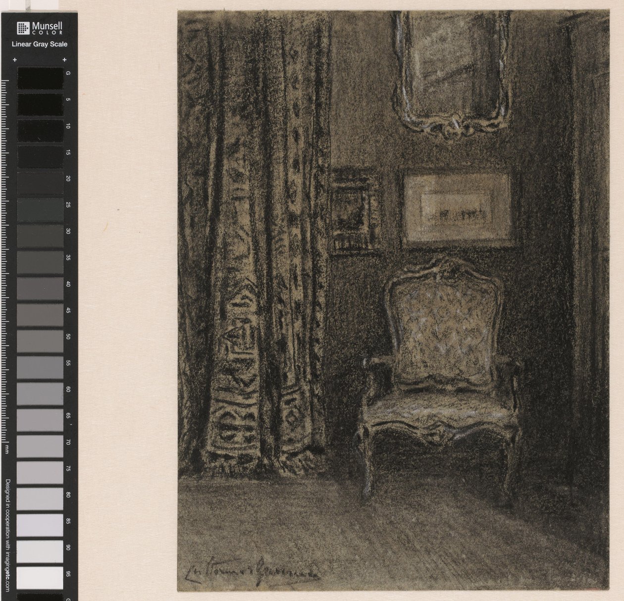 Zimmerinterieur in der Rue du Trône 190 in Brüssel von Carel Nicolaas Storm van 