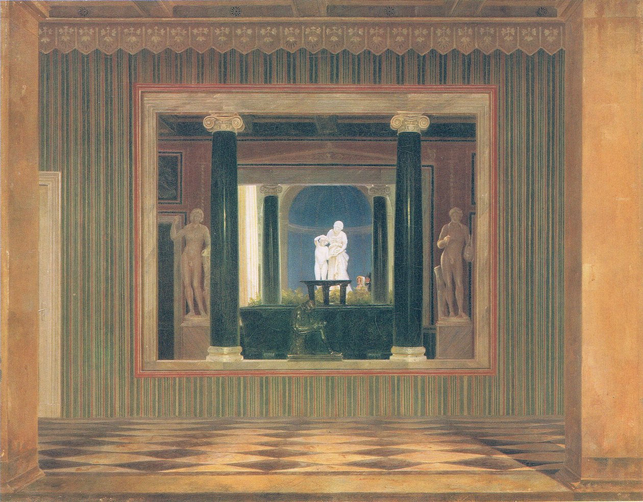 Ansicht der Thermalquelle des Schlosses Charlottenhof von Carl Daniel Freydanck