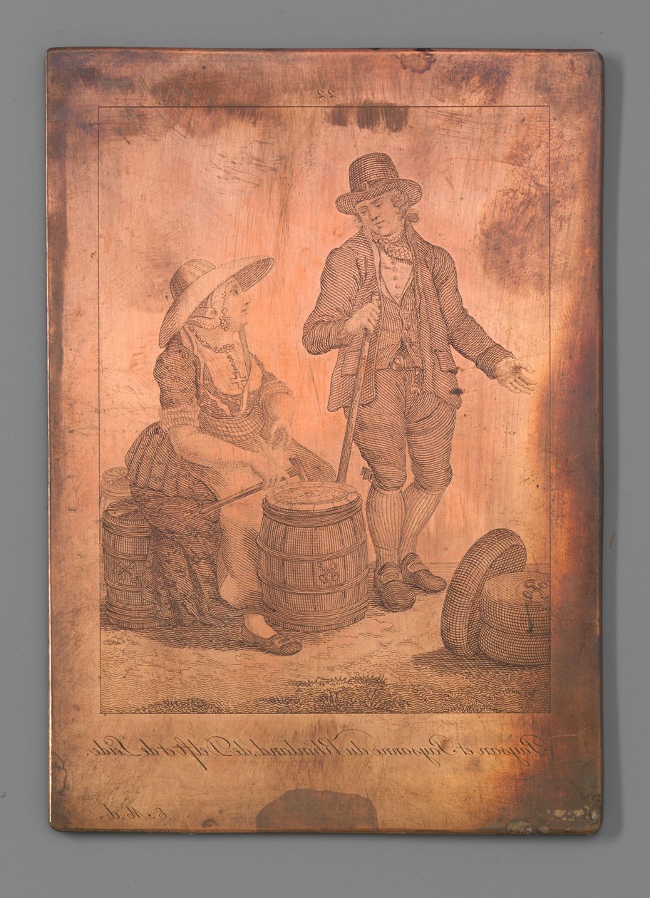Paysan et Paysanne du Rhinland de Delft de Leide von Carl Cristiaan Fuchs