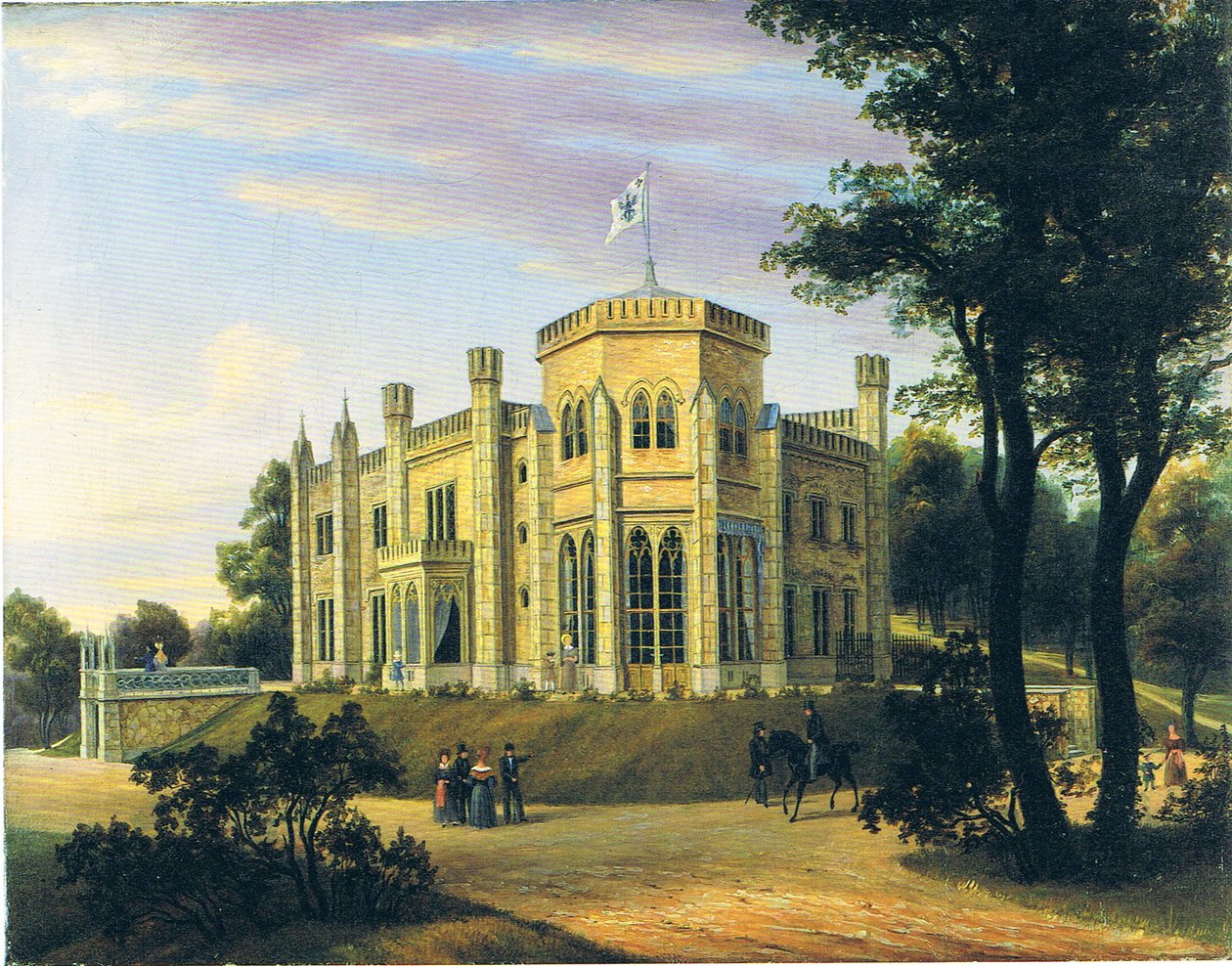 Das Schloss des Prinzen Wilhelm in Babelsberg von Carl Daniel Freydanck