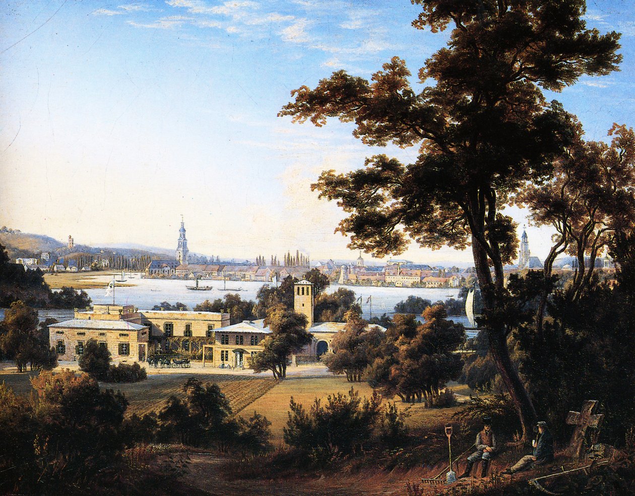 Die Stadtsilhouette von Potsdam über Glienicke von Carl Daniel Freydanck