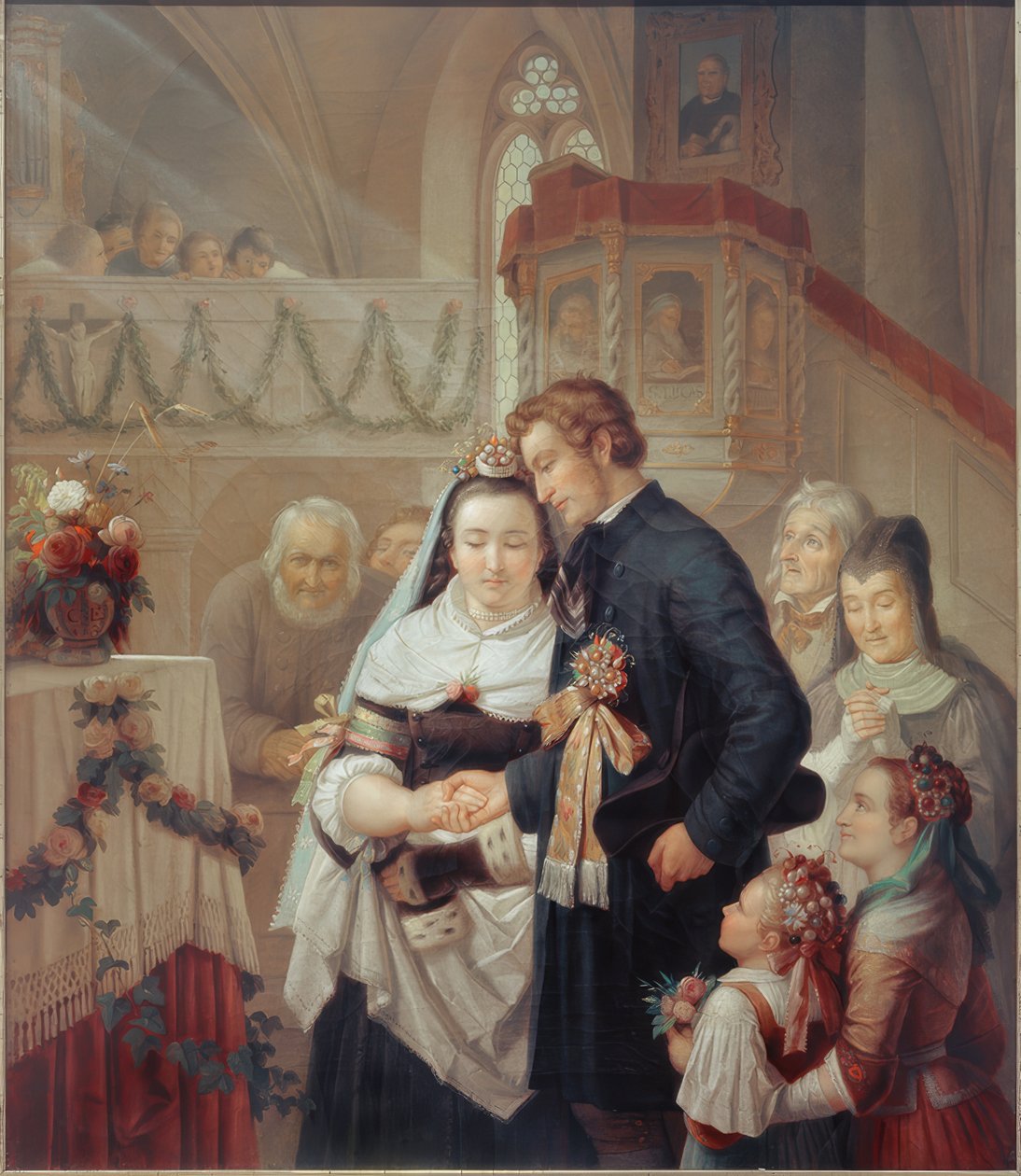 Trauung in der Kirche von Londorf von Carl Engel von Rabenau
