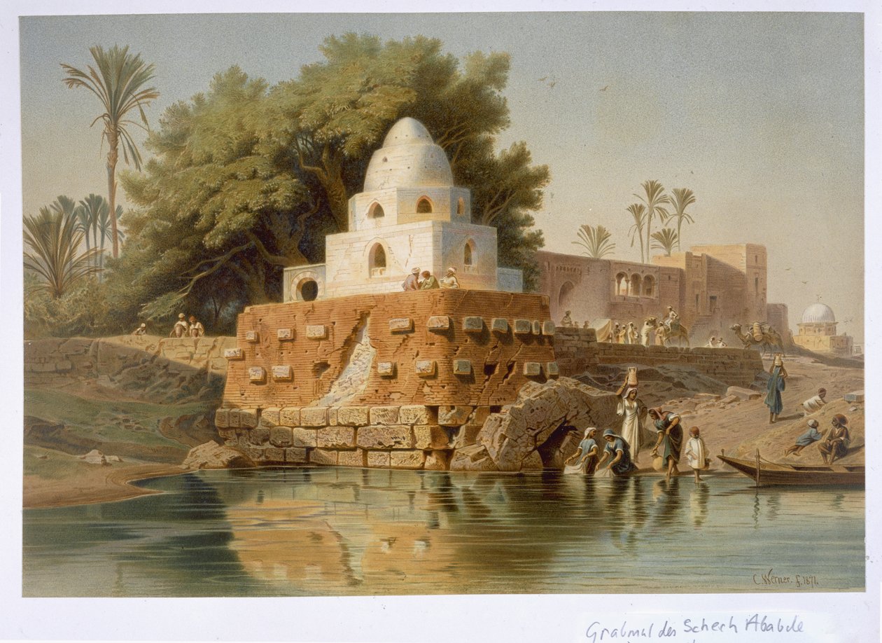 Grab von Scheich Ababda in Minya, Mittelägypten, 1871 von Carl Friedrich Heinrich Werner