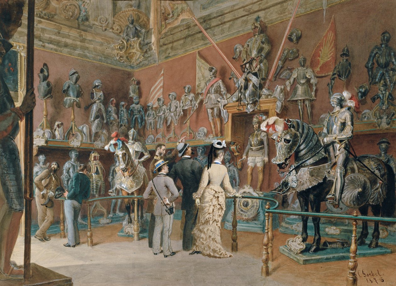 Die Rüstkammer I der Ambraser Sammlung von Carl Goebel der Jüngere
