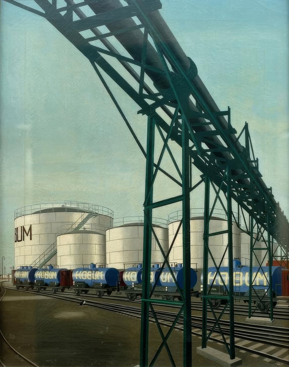 Weiße Tanks (Hamburger Ölwerke) von Carl Grossberg