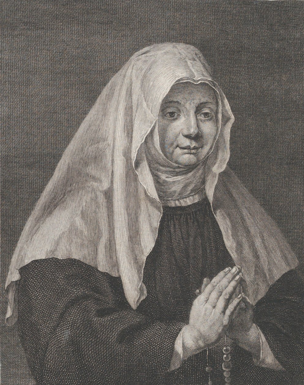 Porträt einer betenden Nonne von Carl Guttenberg