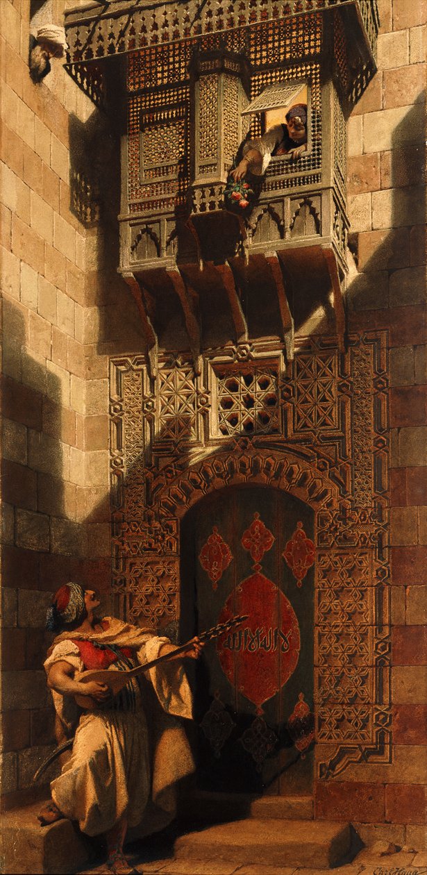 Eine Serenade in Kairo; Eine Serenata in Cairo, 1893 von Carl Haag