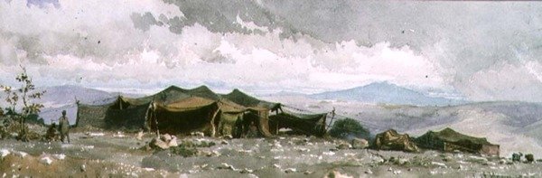 Im Lager von Agile Aglia, 1859 von Carl Haag