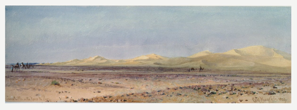Sandhügel auf dem Weg nach Suez, 1859 von Carl Haag