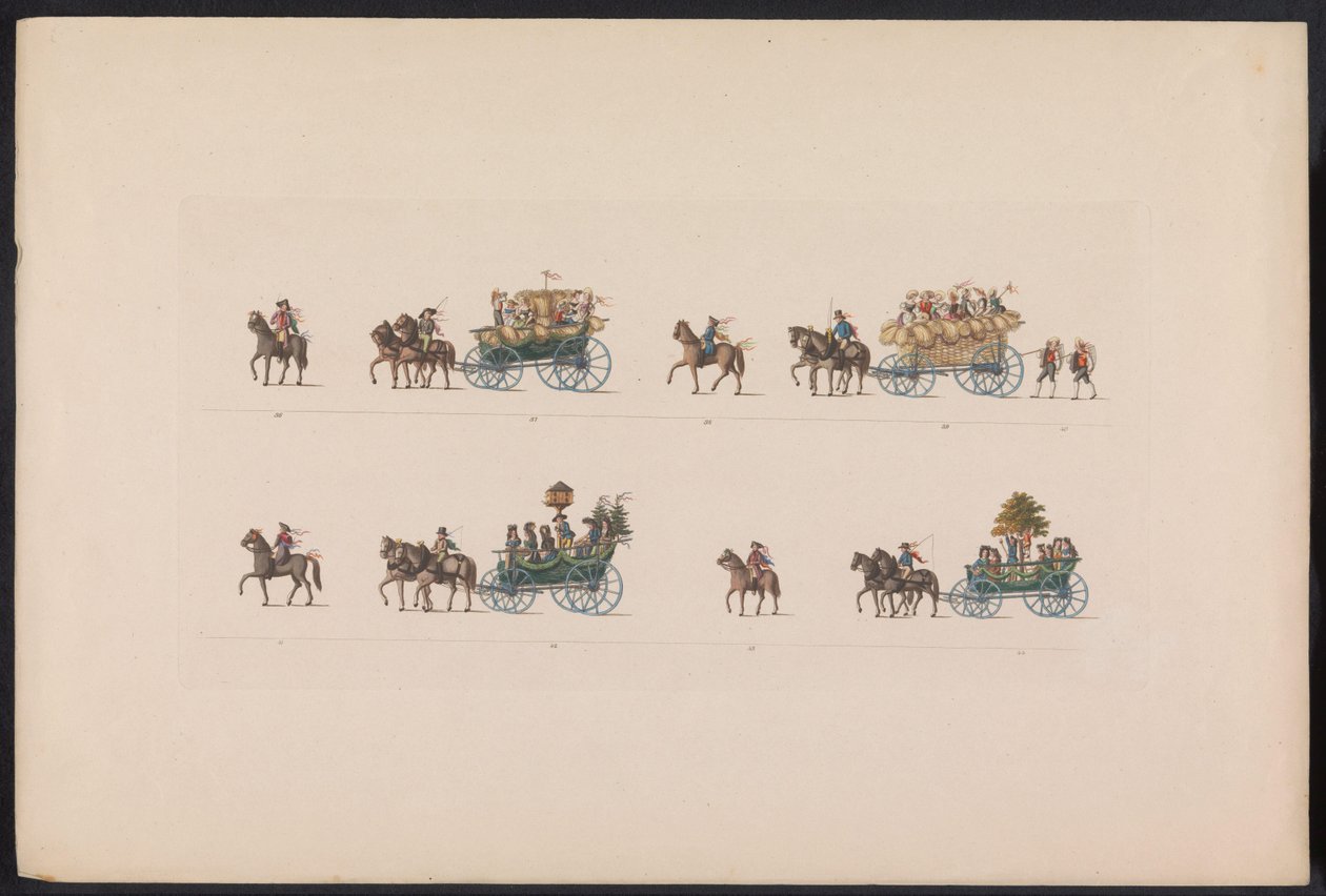 Umzug bei der Hochzeit von Prinzessin Sophie, 1842 (Platte 5) von Carl Hess