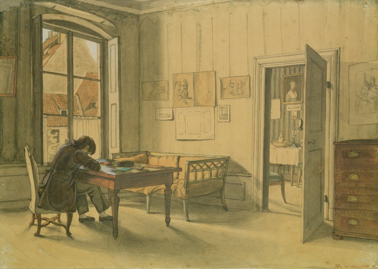 Erwin Speckter in seinem Münchener Zuhause von Carl Julius Milde