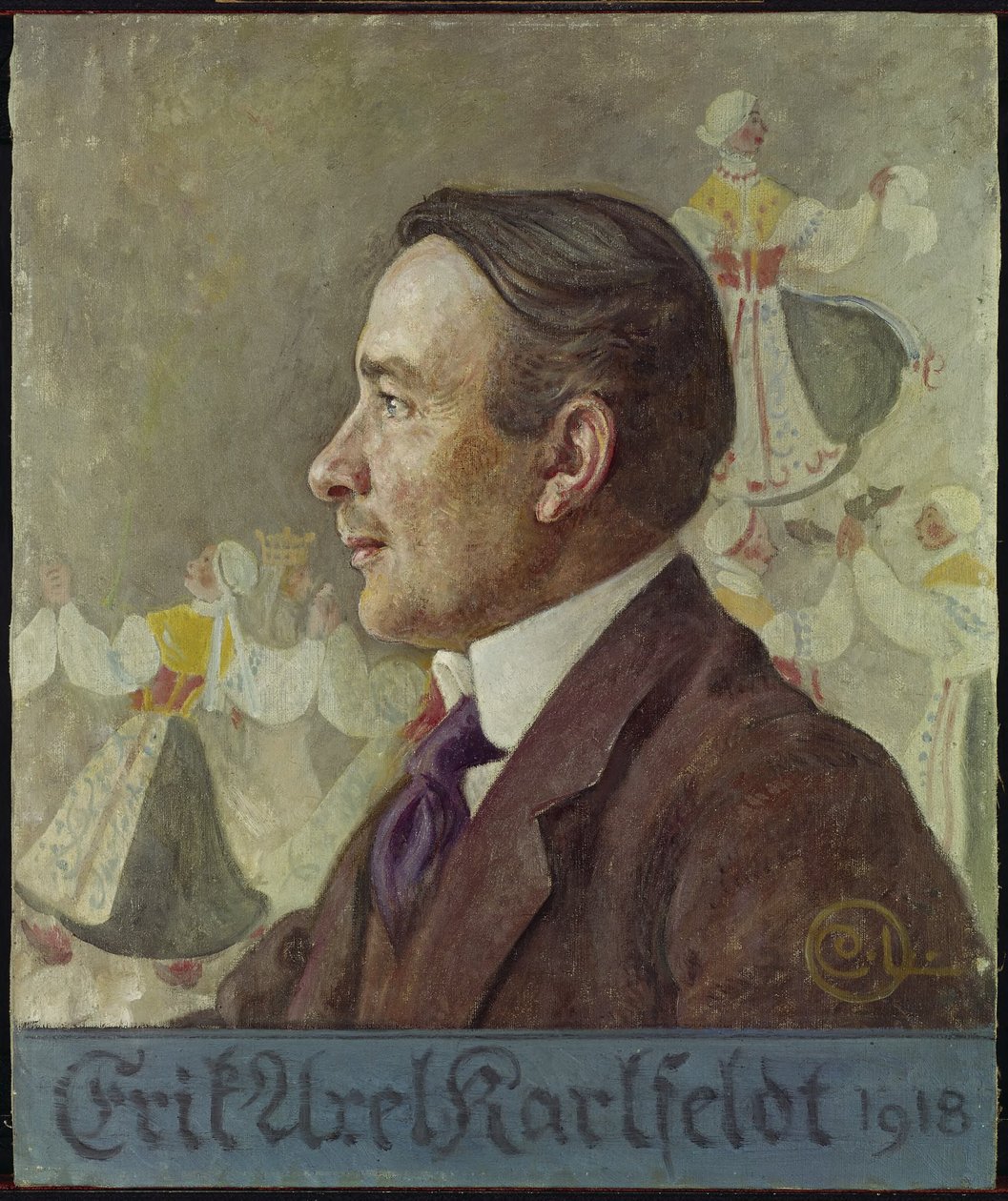 Erik Axel Karlfeldt (1864-1931), Ehrendoktor der Philosophie, Dichter, 1918 von Carl Larsson
