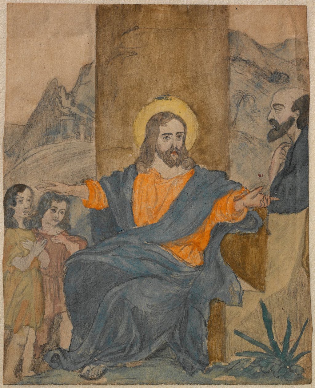 Jesus segnet die Kinder von Carl Larsson