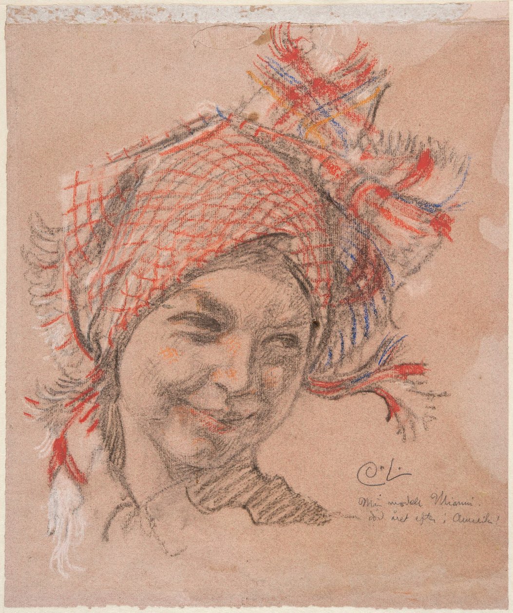 Studie eines Kopfes von Carl Larsson