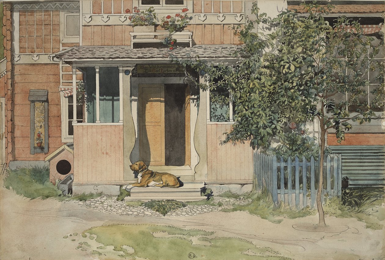 Die Veranda, aus der Serie Ein Zuhause, ca. 1895 von Carl Larsson