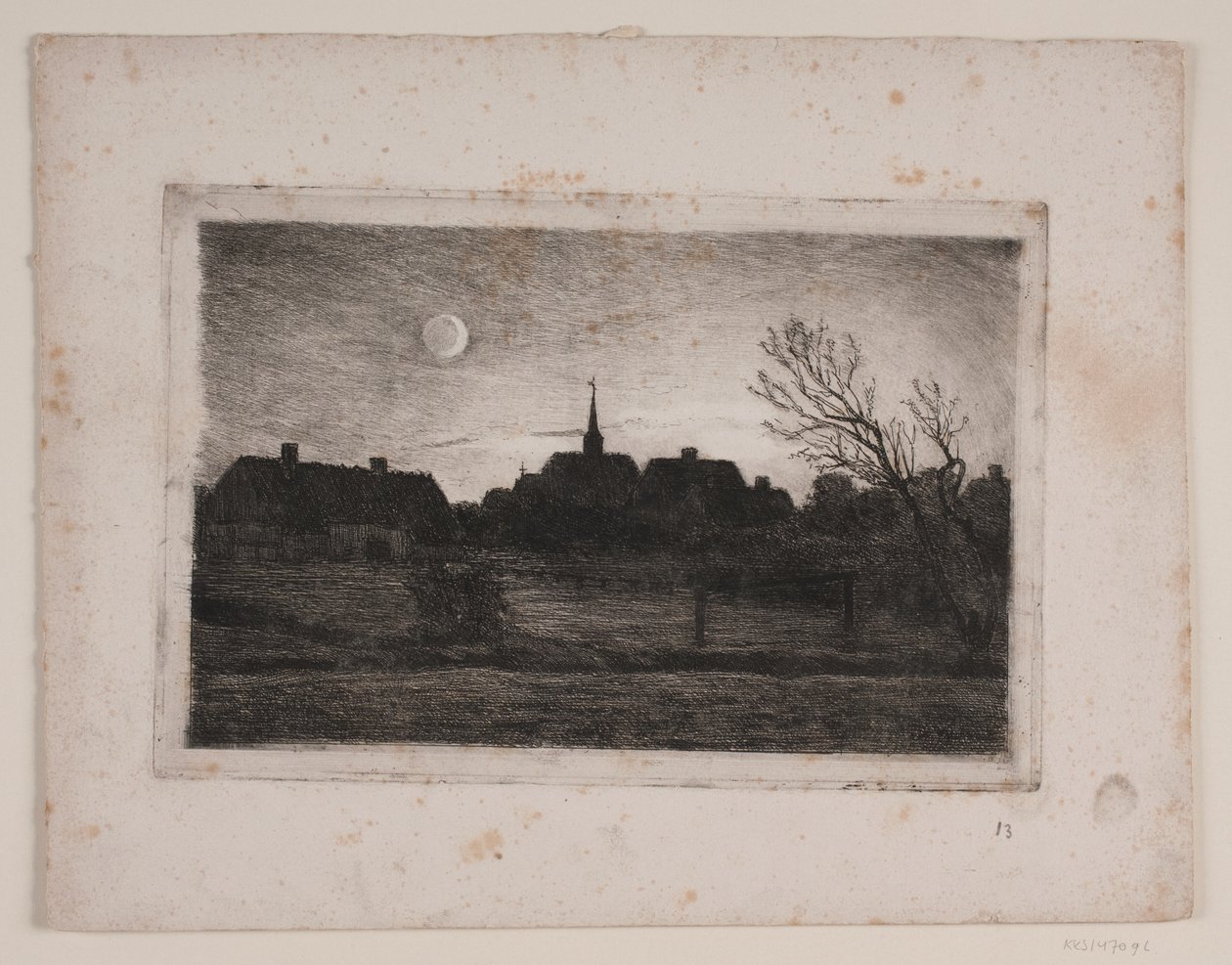 Hornbæk Kirche, Sommerabend von Carl Locher