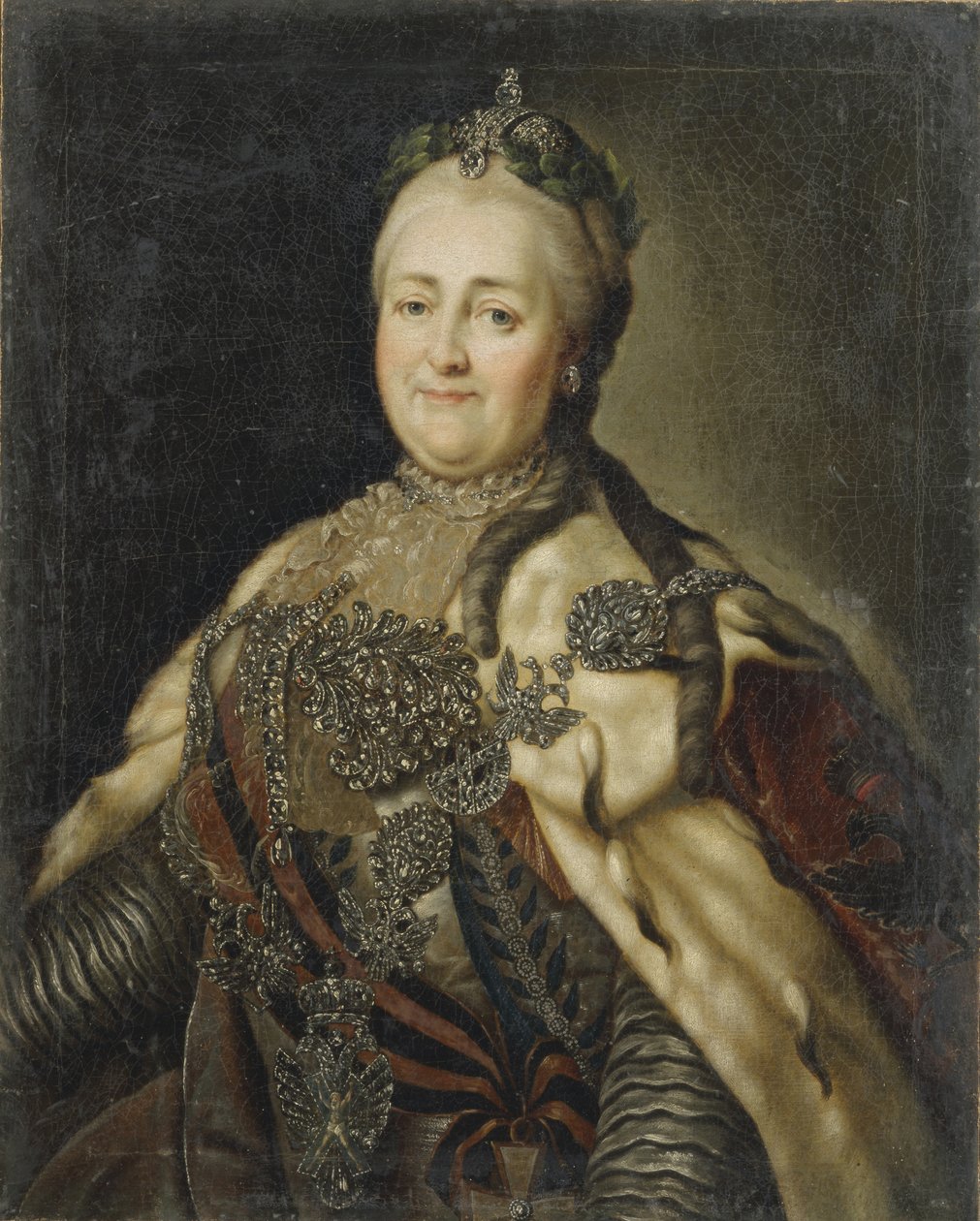 Porträt der Kaiserin Katharina II. 1729-1796, 1780 von Carl Ludwig Johann Christineck