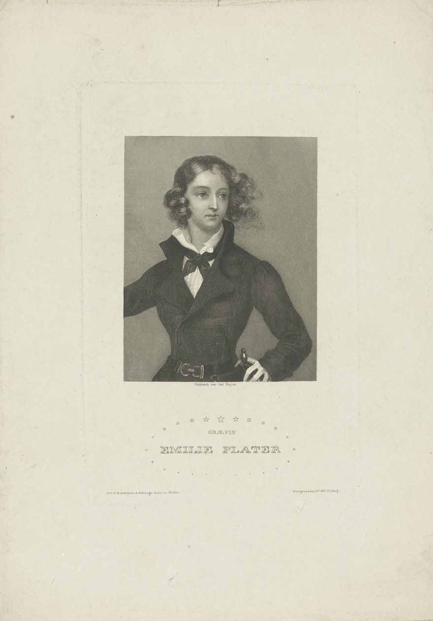 Porträt von Emilia Plater 1806-1831, ca. 1834 von Carl Mayer
