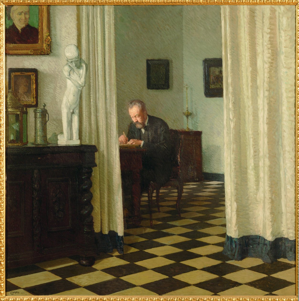 Selbstporträt im Atelier von Carl Moll