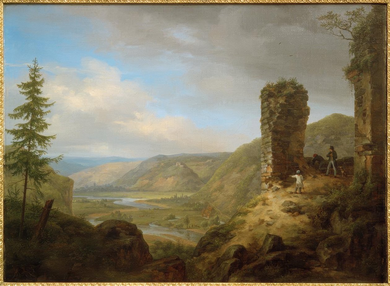 Aussicht von der Ruine Schloss Böckelheim von Carl Morgenstern