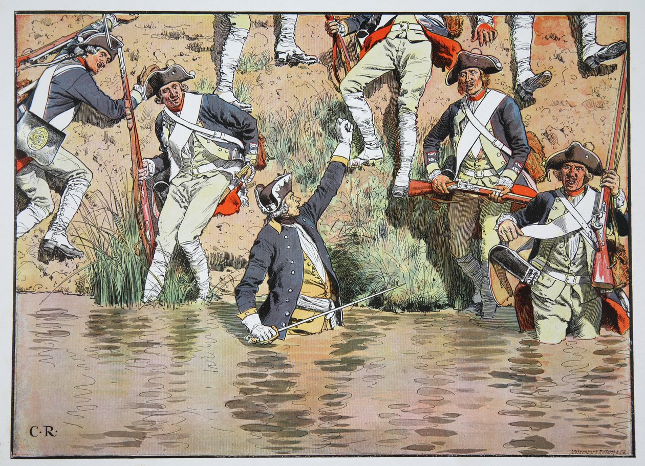 Prinz Heinrich in der Schlacht von Prag, 6. Mai 1757 von Carl Röchling