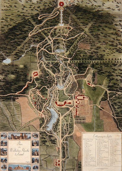 Plan von Wilhelmshöhe bei Kassel von Carl Schaeffer