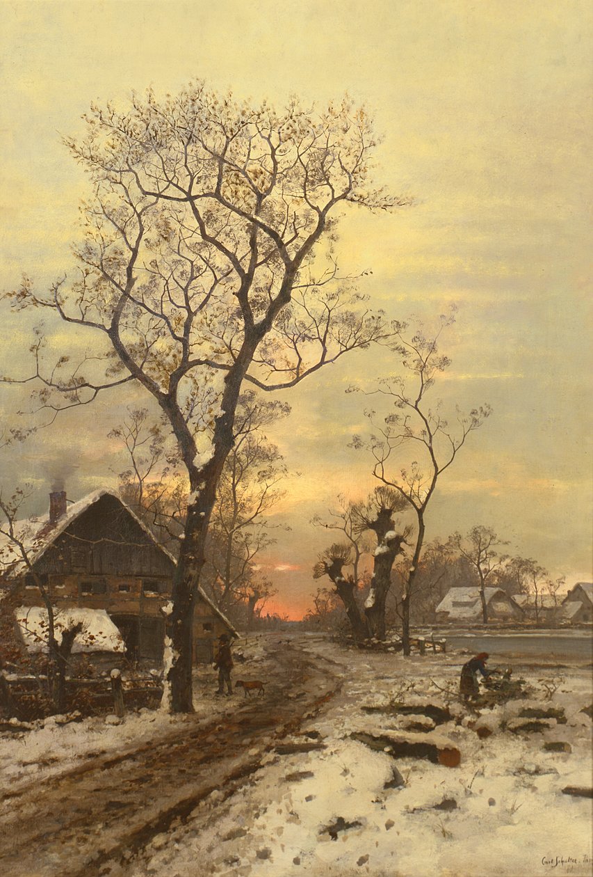 Heimkehr in einer Winternacht von Carl Schultze