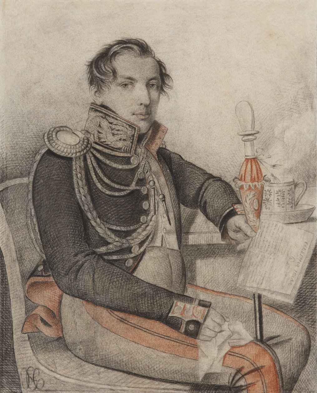 Porträt von Graf Pyotr Petrovich Konovnitsyn 1803-1830, frühe 1820er Jahre von Carl von Hampeln