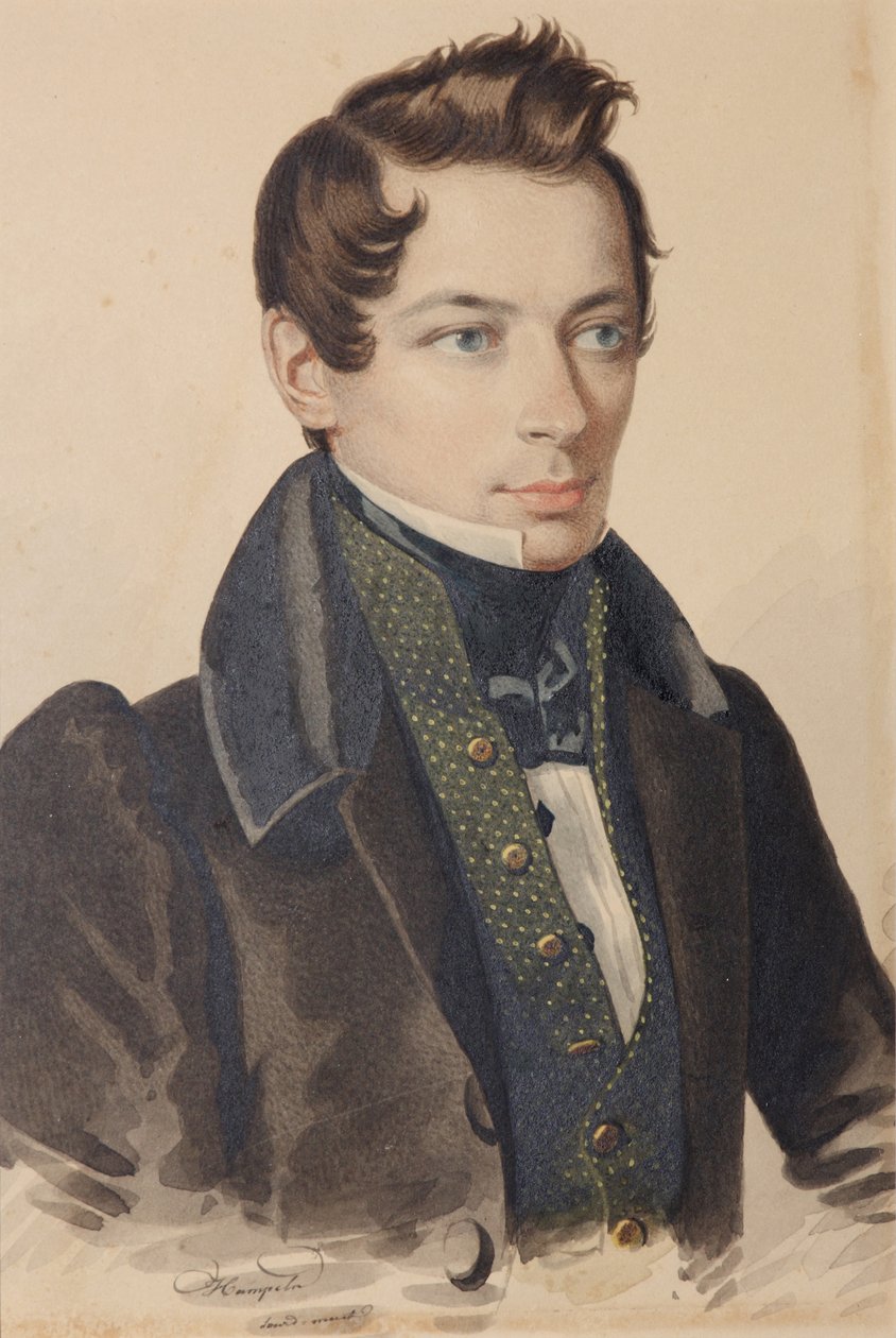 Porträt von Sergei Fyodorovich Plautin 1798-1881, 1830er Jahre von Carl von Hampeln