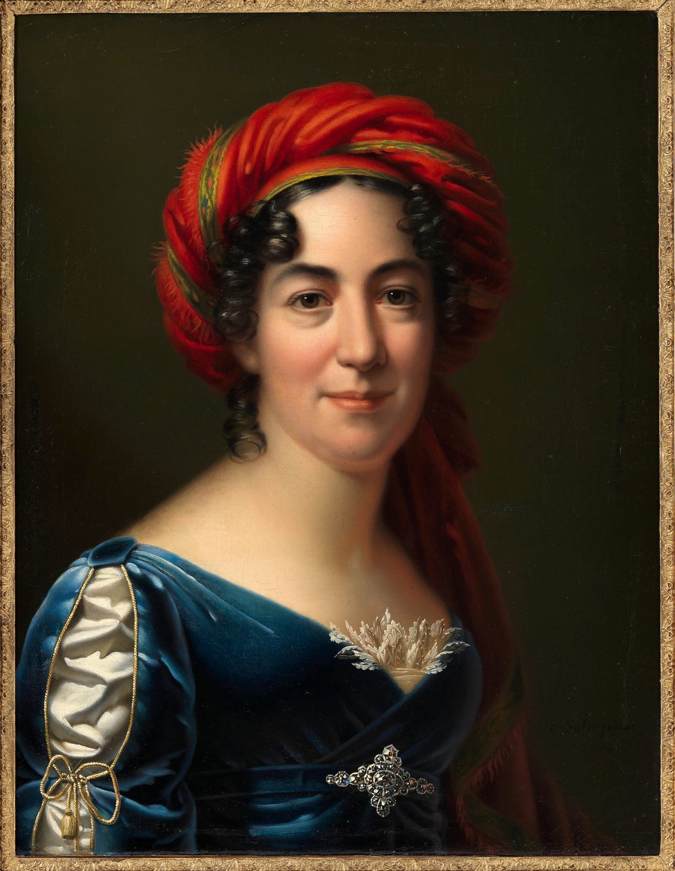 Porträt der Schriftstellerin Caroline Pichler, 1818 von Carl von Sales
