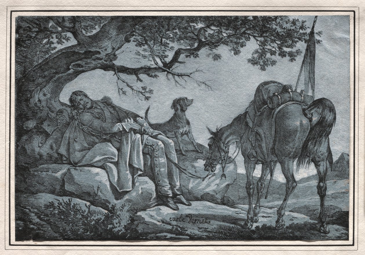 Der schlafende Soldat von Carle Vernet