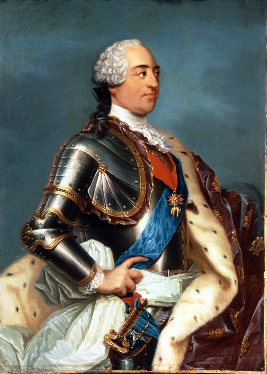 Porträt von Ludwig XV. (1710 - 1774) (Gemälde von Carle Van Loo) von Carle van Loo