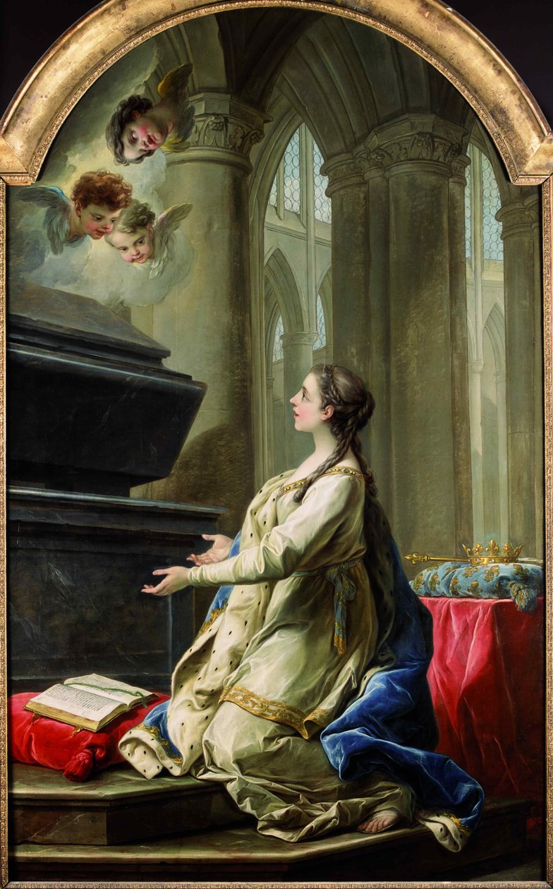 Heilige Clotilde betet am Grab des Heiligen Martin, 1753 von Carle van Loo