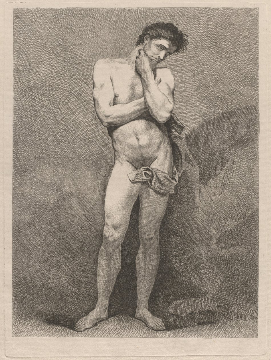 Stehender Mann in nachdenklicher Pose von Carle van Loo