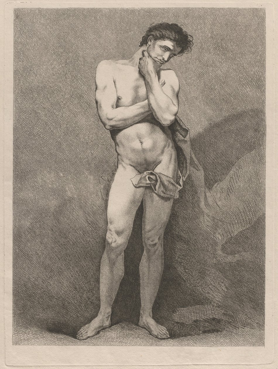 Stehender Mann in nachdenklicher Haltung von Carle van Loo